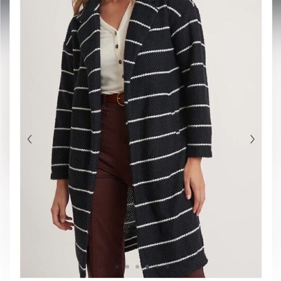 NWT MARINE LAYER Birdseye Coat in Real Black Size XS - Picture 11 of 12